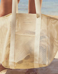 Oyster Cream - Mesh Beach Bag