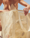 Oyster Cream - Mesh Beach Bag