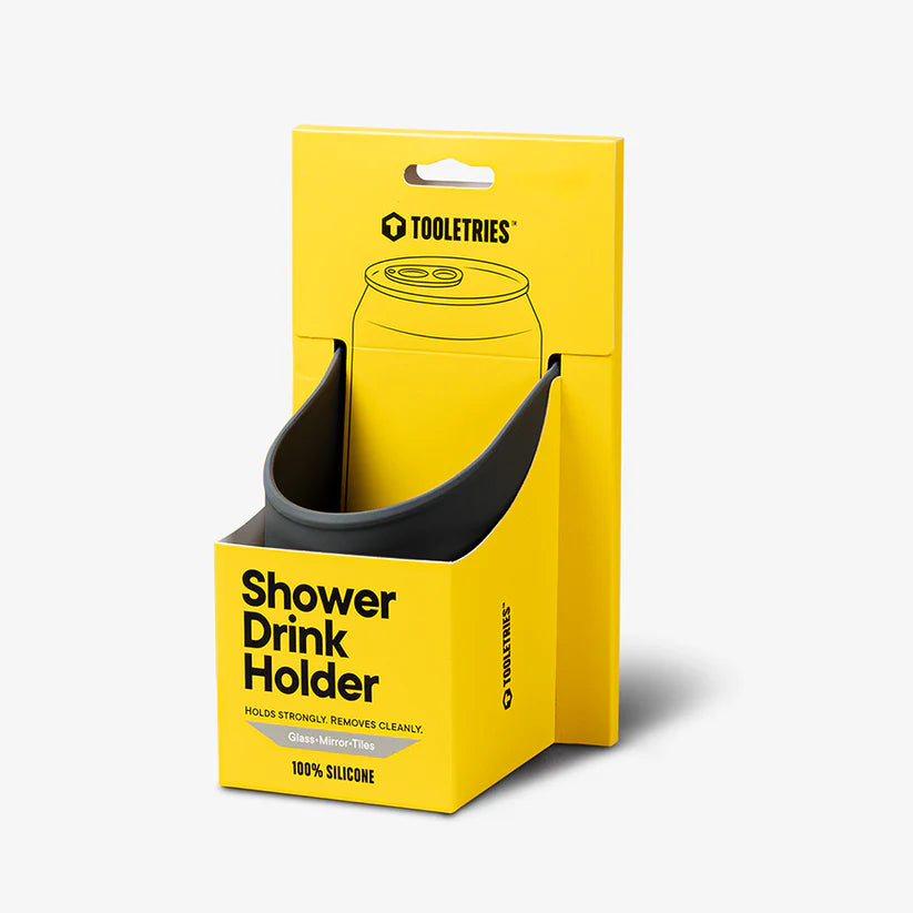 Silicone Shower Drink Holder, Charcoal