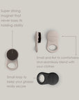 SPEX - Set 2, Glasses Clip, Black / Stone