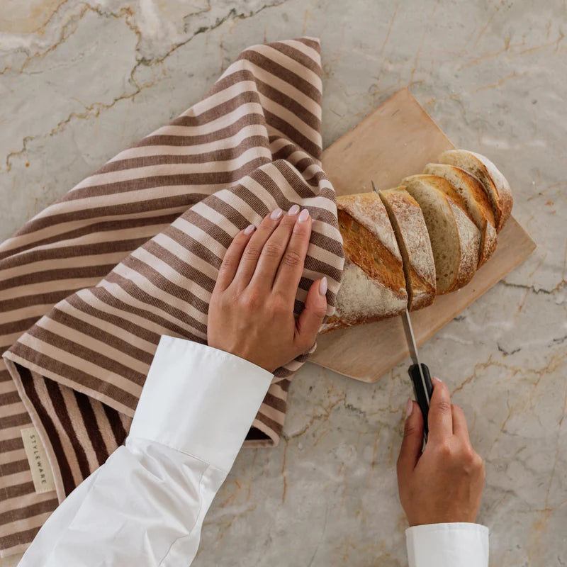 Between The Lines - Kitchen Towel, Choc Malt