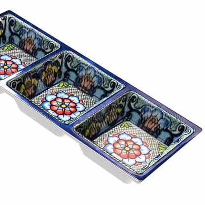 Taco - Three Section Tray, Blue