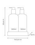 Kitchen Duo - 2x300ml w Tray, Stone