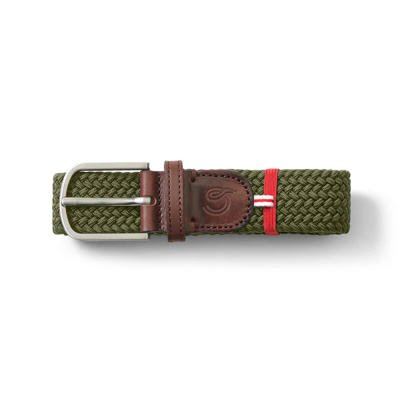 Edinburgh - Braided Belt, Olive Green