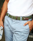 Edinburgh - Braided Belt, Olive Green
