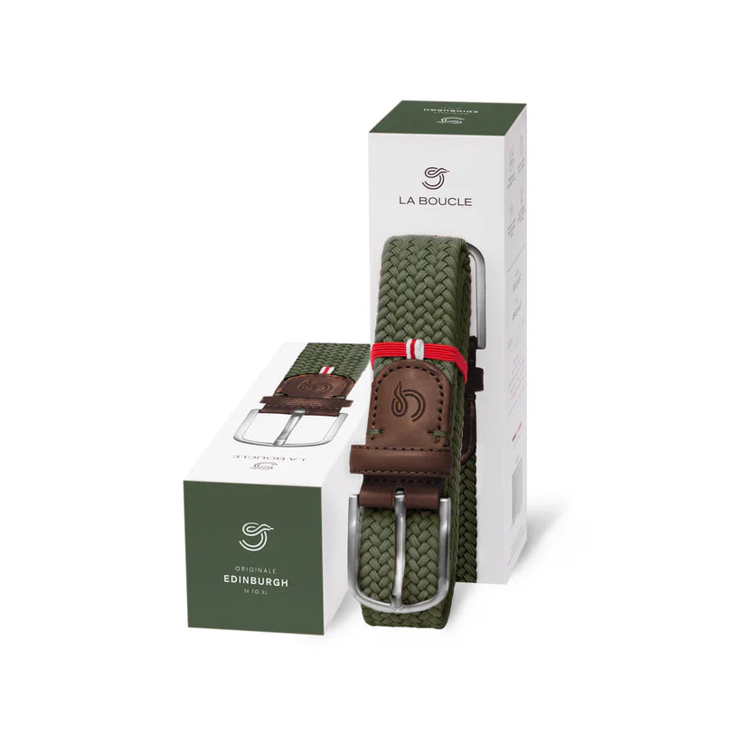 Edinburgh - Braided Belt, Olive Green