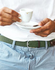 Edinburgh - Braided Belt, Olive Green