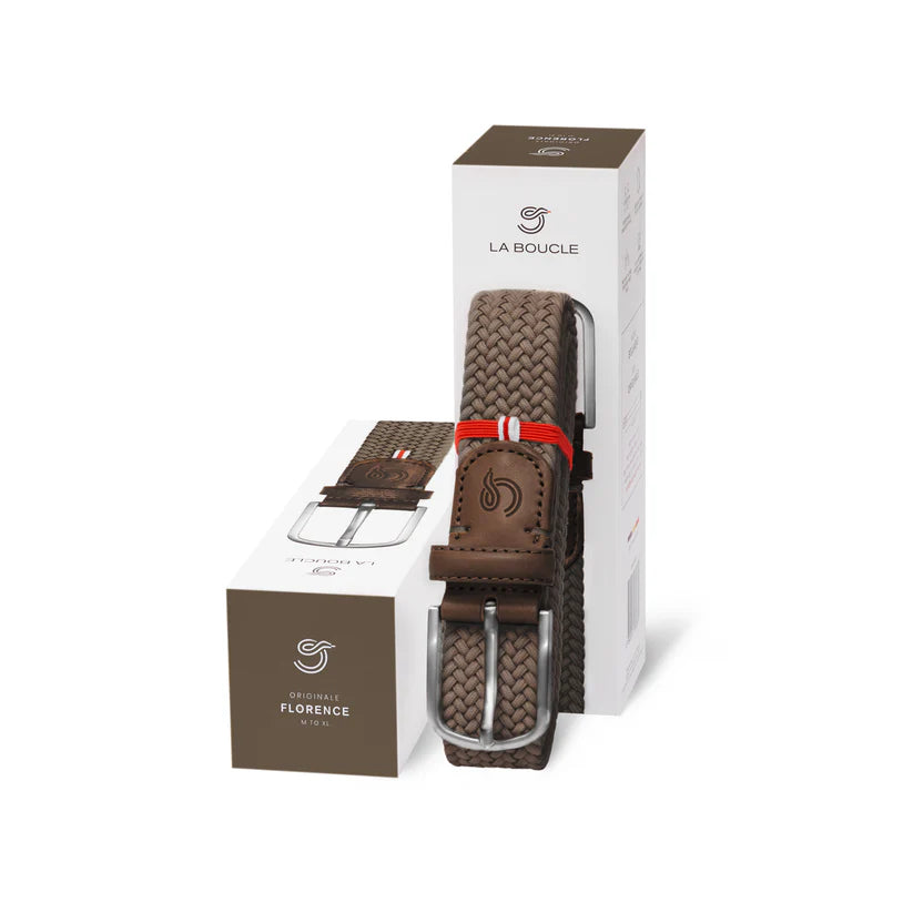Florence - Braided Belt, Chocolate Brown