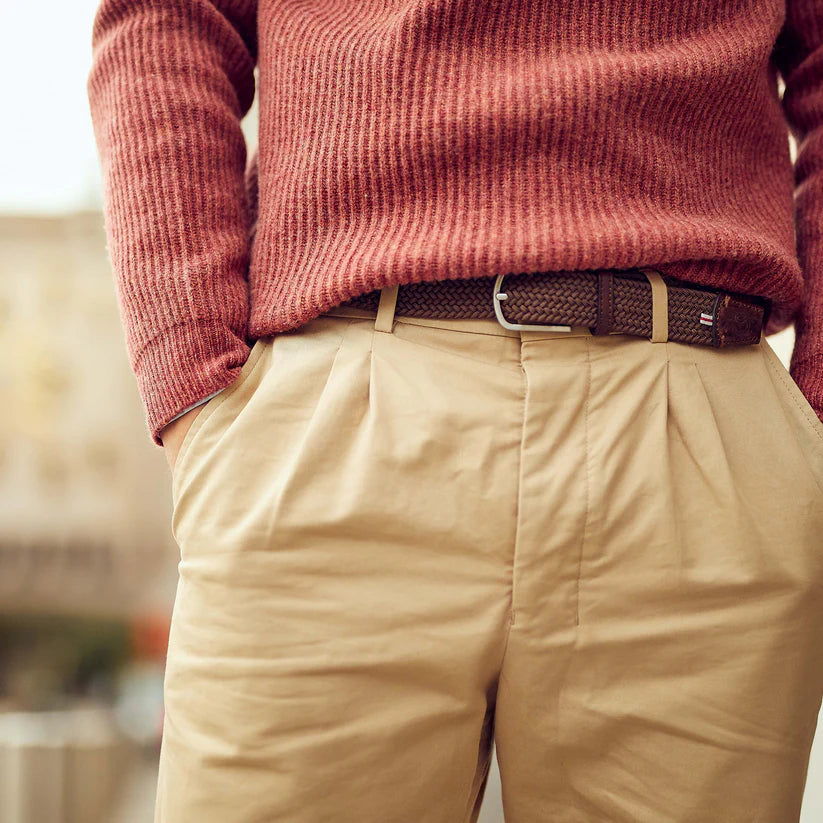 Florence - Braided Belt, Chocolate Brown