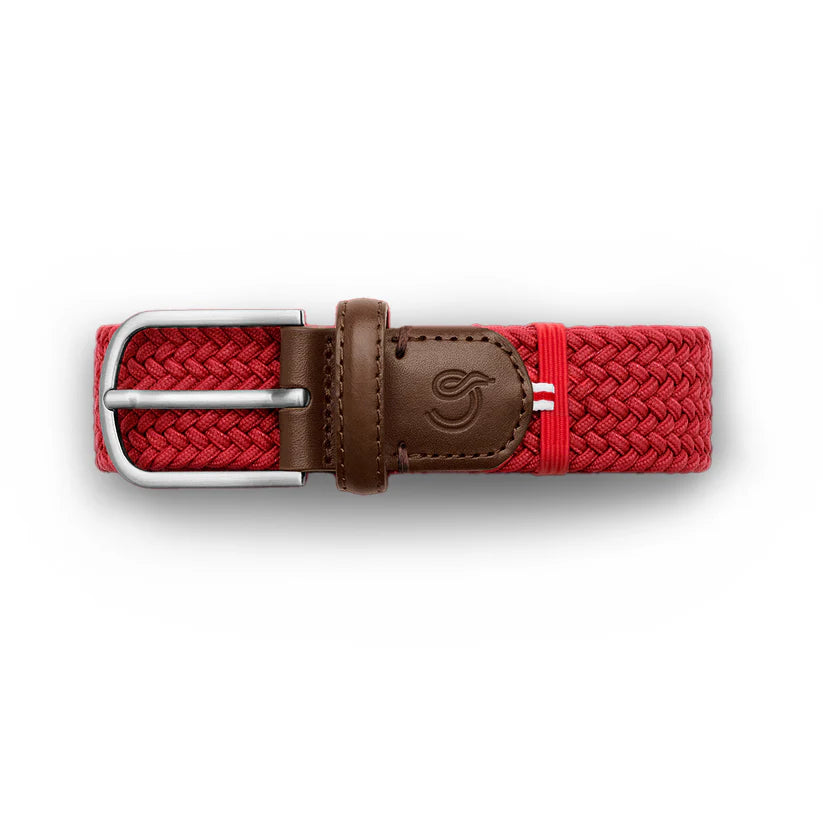 Lausanne - Braided Belt, Rich Red
