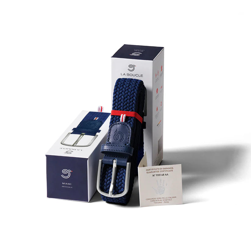 Miami - Braided Belt, French Navy