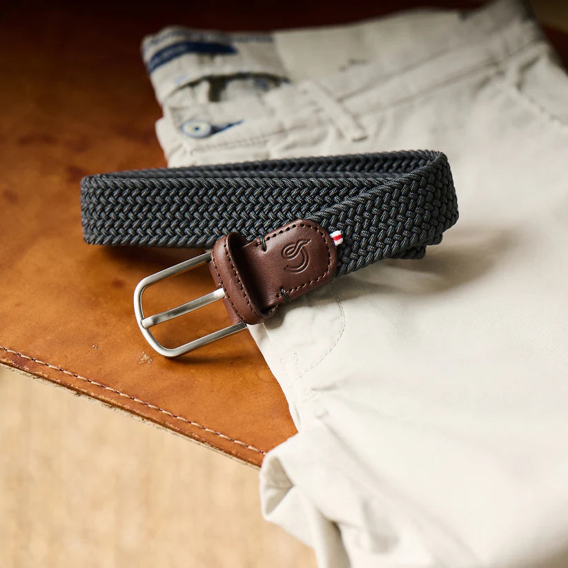 New York - Braided Belt, Steel Grey