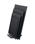 Cut & Serve - 49x25cm Board w Handle & Ribs, Black